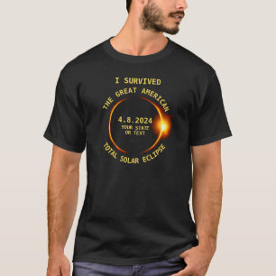 私は総日食8.21.2017米国を生き延びました Tシャツ