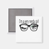 私は緑のアイシャドウを持つとても神経質な女の子だ マグネット (正面/裏面)