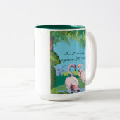 私は緑のクリスマスの夢を見ているパーソナライズされた ツートーンマグカップ (正面右)