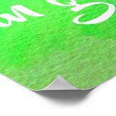 私は緑の引用水色で夢を見る ポスター (角)