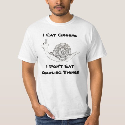私は緑のTシャツを食べます Tシャツ (正面)