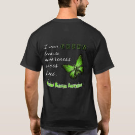 私は緑を着る - 腎臓病啓発Tシャツ Tシャツ