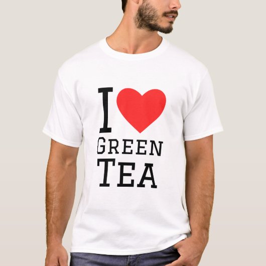 私は緑茶が大好きだ Tシャツ (正面)
