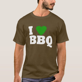 私は緑BBQを愛します Tシャツ