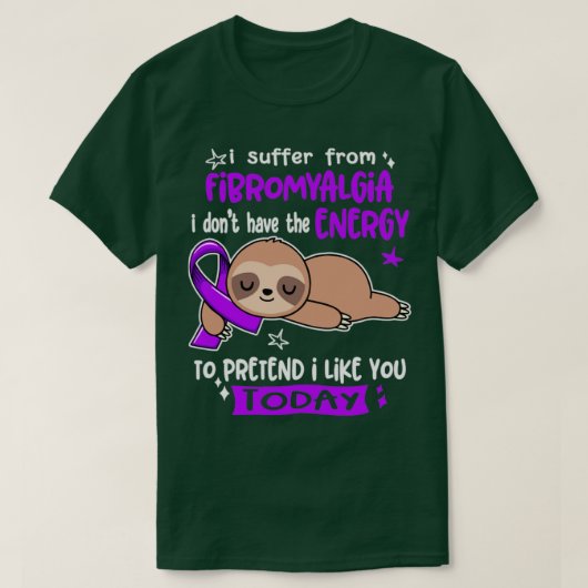 私は線維筋痛に苦しむ Tシャツ (デザイン正面)
