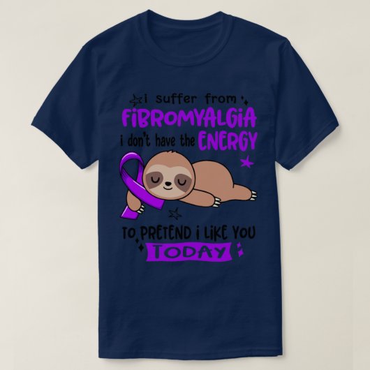 私は線維筋痛に苦しむ Tシャツ (デザイン正面)