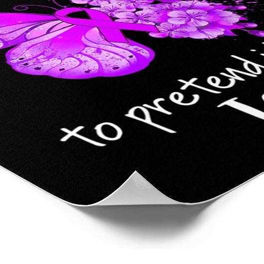 私は線維筋痛認識度バタフライプールに苦しむ ポスター (角)