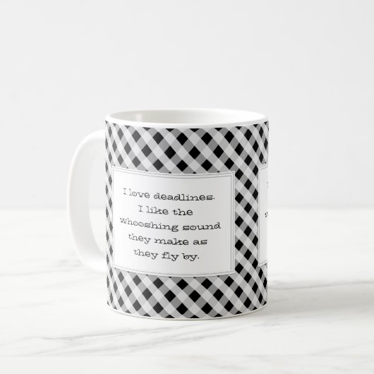 私は締切のおもしろいなオフィスを愛します コーヒーマグカップ (正面左)