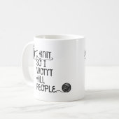 私は編みます従って私は人々のマグを殺しません コーヒーマグカップ (正面左)