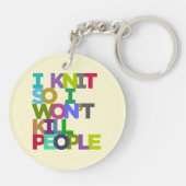 私は編みます従って私は人々を殺しません キーホルダー (裏面)