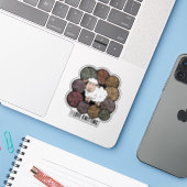 「私は編み物が大好き」ステッカー シール (ノートパソコンとiPhone)