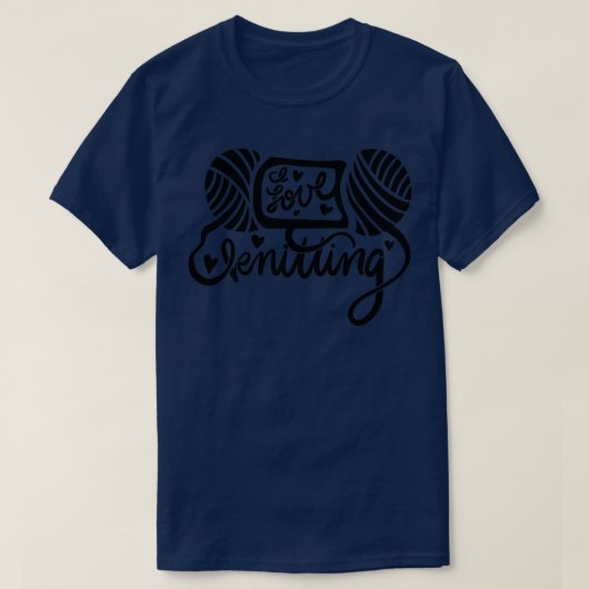 私は編み物1 Tシャツ (デザイン正面)