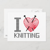 私は編み物、ワードアートが大好文字デザインき。 ポストカード (正面/裏面)
