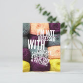 私は編み針路にはまっていない ポストカード (スタンド正面)