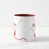 私は編むことを愛します マグカップ (中央)