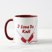 私は編むことを愛します マグカップ (左)