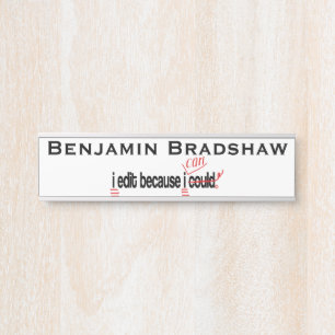 私は編集できるパーソナライズされた サインプレート