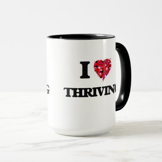 私は繁栄することを愛します マグカップ (正面右)