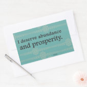 私は繁栄と豊かな主張に値する 長方形シール (封筒)