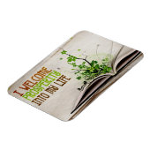 「私は繁栄を歓迎する」モチベーション確認フレックス マグネット (左側)