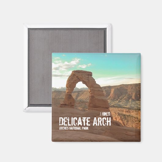 私は繊細なアーチ、アーチ国立公園磁石をハイキング マグネット (正面/裏面)