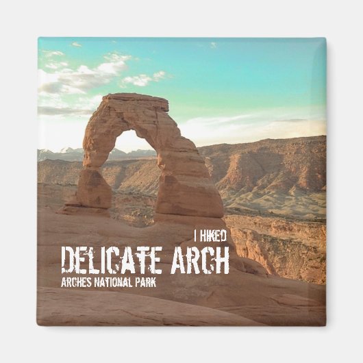 私は繊細なアーチ、アーチ国立公園磁石をハイキング マグネット (正面)
