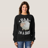私は羊の子羊ファームカントリー農業動物 スウェットシャツ (正面フル)