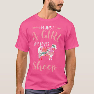私は羊を愛する女の子にすぎない Tシャツ