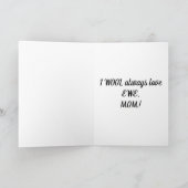 私は羊毛はいつもEWEママを愛している カード (内部)