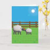 私は羊毛はいつもEWEママを愛している カード (黄色い花)