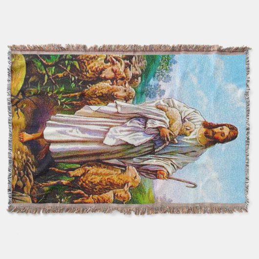 私は羊飼いのジョンのよい10:7 - 21です スローブランケット (正面)
