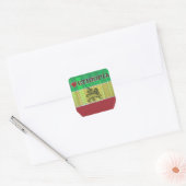 私は美しいエチオピア国旗のカラーアートが大好き スクエアシール (封筒)