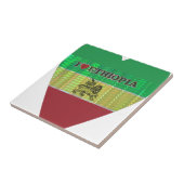 私は美しいエチオピア国旗のカラーアートが大好き タイル (側面)