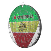 私は美しいエチオピア国旗のカラーアートが大好き ダーツボード (正面右)