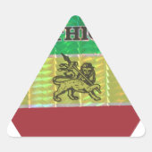 私は美しいエチオピア国旗のカラーアートが大好き 三角形シール (正面)