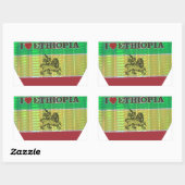 私は美しいエチオピア国旗のカラーアートが大好き 長方形シール (シート)