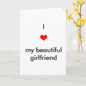 私は美しいガールフレンドが大好き カード (黄色い花)
