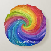 私は美しいデジタルアートだ ラウンドクッション (正面)