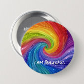 私は美しいデジタルアートだ 缶バッジ (正面&裏面)