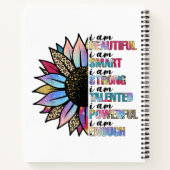 私は美しい私は強い頭が切れるレオパードの太陽である ノートブック (裏面)