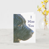 "私は美しい"恋しく思いまNewfie犬(phoを悲し見ます カード (黄色い花)