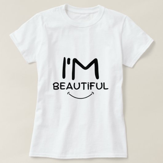 私は美しいTシャツだ Tシャツ (デザイン正面)