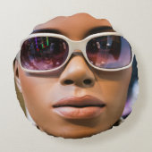 私は美し実在い ラウンドクッション (裏面)