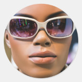 私は美し実在い ラウンドシール (正面)