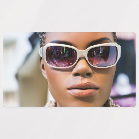 私は美し実在い ラベル (デザイン1)