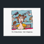 私は美容師よ - 魔術師じゃないの ポストカード<br><div class="desc">髪とメイクをしてもらっている女性 - 私は美容師よ - 魔術師じゃないの</div>