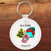 私は美容師パーソナライズされたをいじめる キーホルダー (裏面)