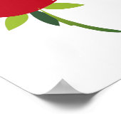 私は美恋しく思しい赤いバラを持っている ポスター (角)