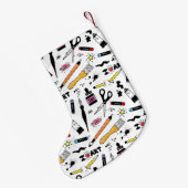 私は美術品の柄が大好き スモールクリスマスストッキング (裏面 (吊り時))