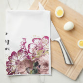 私は群がるユニコーンの鶏の台所タオルです キッチンタオル (四つ折り)